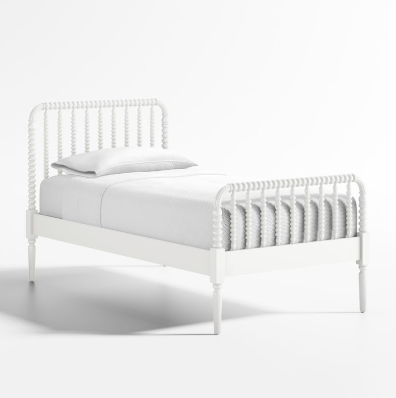 Jenny Lind White Wood Spindle Kids Full Bed