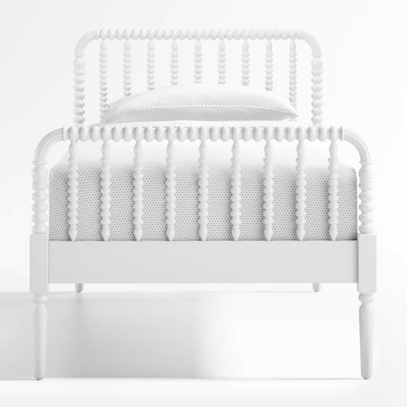 Jenny Lind White Wood Spindle Kids Full Bed