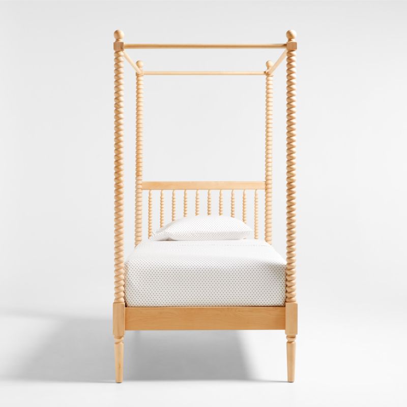 Jenny Lind Maple Wood Spindle Kids Canopy Twin Bed - image 3 of 9