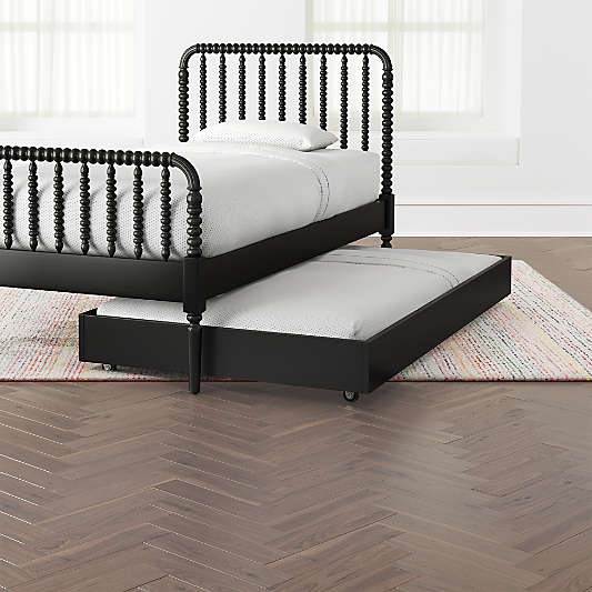 Black Twin Kids Trundle Bed