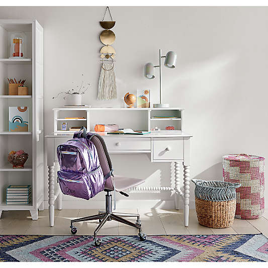 Jenny Lind Kids Wood Spindle Desk and Hutch