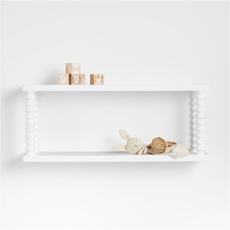 Jenny Lind Kids Wood Spindle Wall Shelf