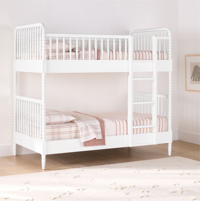 Jenny Lind White Wood Spindle Kids Twin Bunk Bed - image 2 of 7