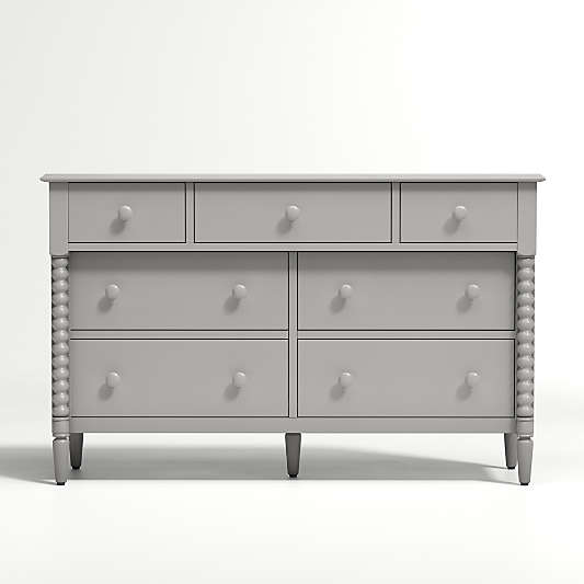 Kids Jenny Lind Wide Grey Dresser