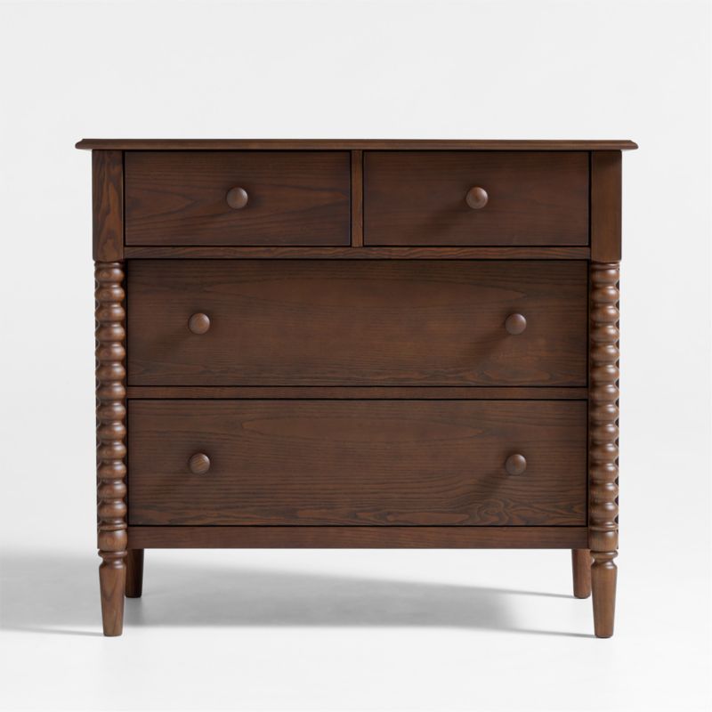 Jenny Lind Deep Brown Wood Narrow 4-Drawer Kids Dresser - image 0 of 6