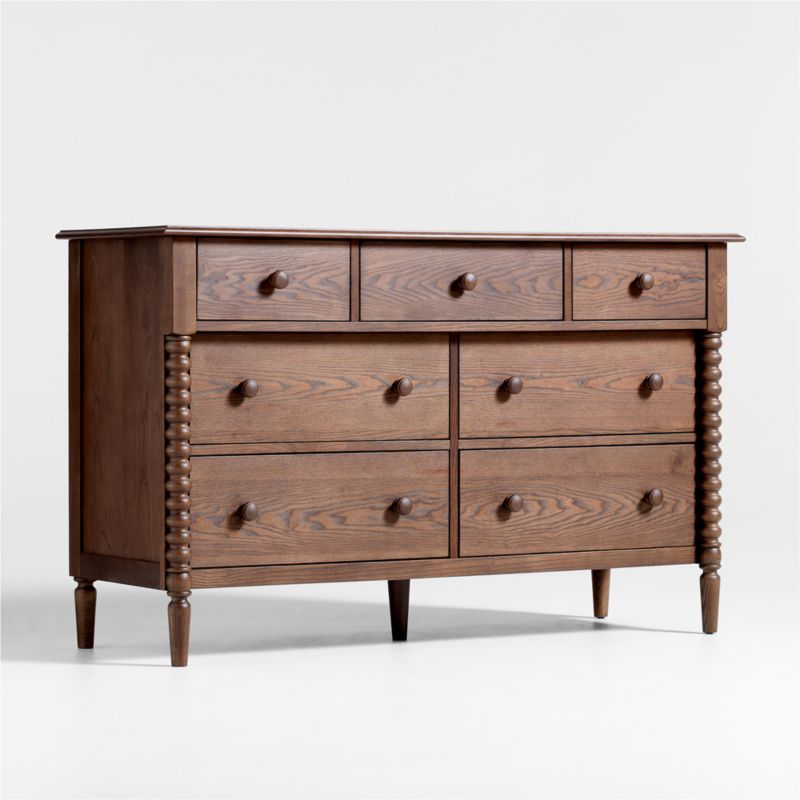 Jenny Lind Deep Brown Wood Wide 7-Drawer Kids Dresser - image 3 of 11