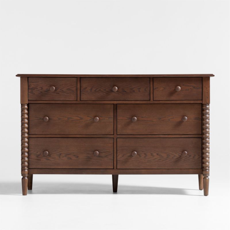 Jenny Lind Deep Brown Wood Wide 7-Drawer Kids Dresser - image 0 of 11