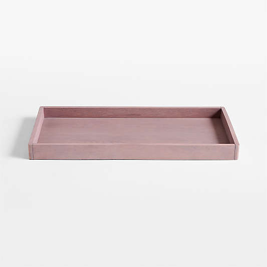 Jenny Lind Dyed Lilac Rose Wood Baby Changing Table Topper