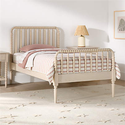 Jenny Lind Washed Natural Wood Spindle Kids Twin Bed