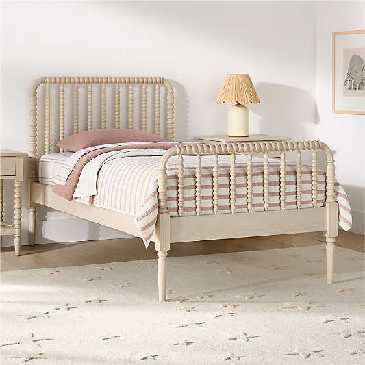 Jenny Lind Washed Natural Spindle Kids Bed