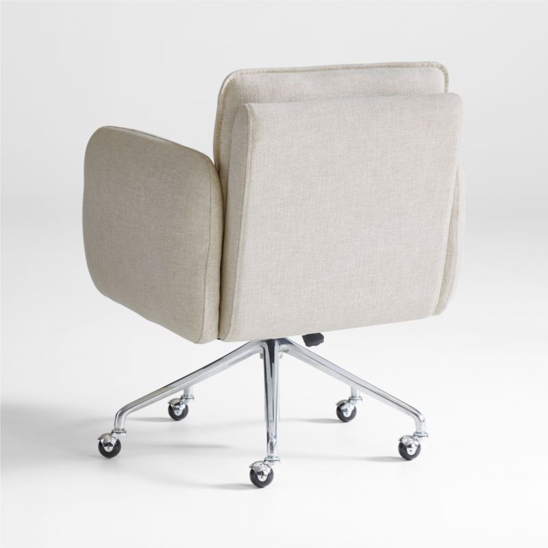 Jens Plush Ivory Office Chair + Reviews | Crate & Barrel