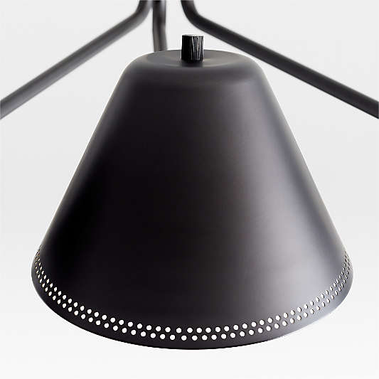 Jensen Black Metal Semi-Flushmount Light