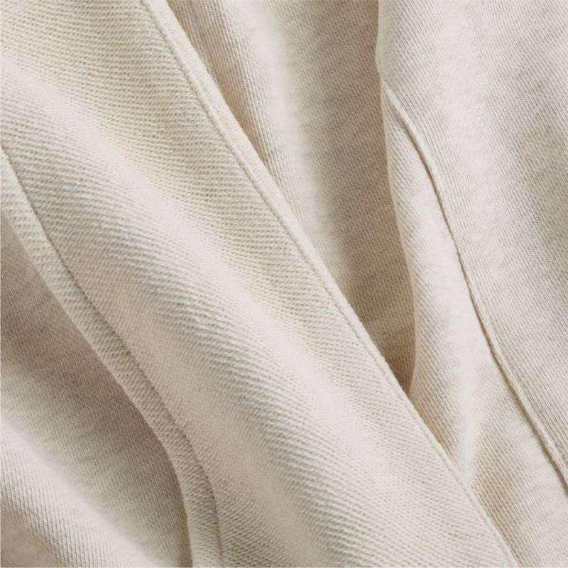 Organic S/M Cotton Jersey Heathered Ivory Bathrobe - image 4 of 6