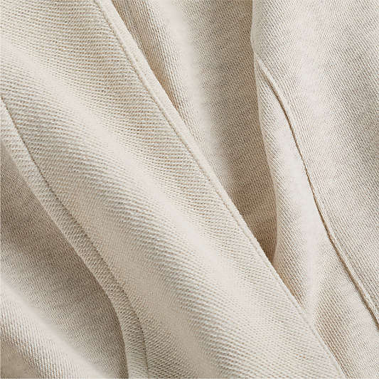 Organic Cotton Jersey Heathered Ivory Bathrobe