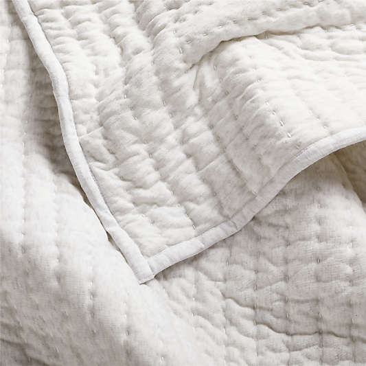 Comfy Tee Keepsake Stitched Grey 100% Organic Cotton Jersey Crib Quilt