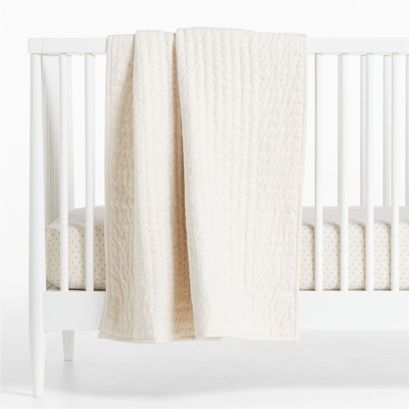 Natural Organic Cotton Heathered Jersey Baby Crib Bedding - image 0 of 2