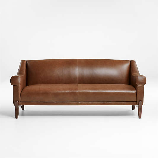 Jesper Small Space Mid-Century Leather Sofa