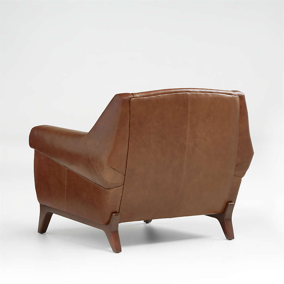 Crate&Barrel Jesper MidCentury Leather Accent Chair Yorkdale Mall