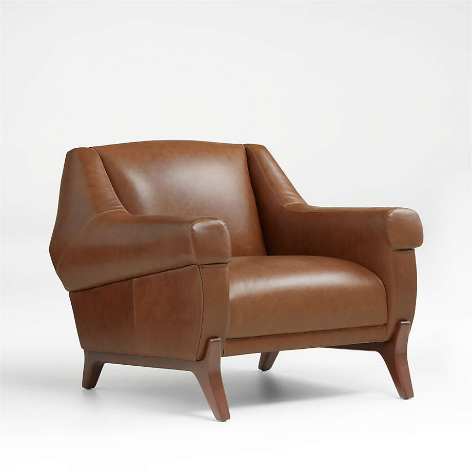 Jesper Mid-Century Leather Accent Chair