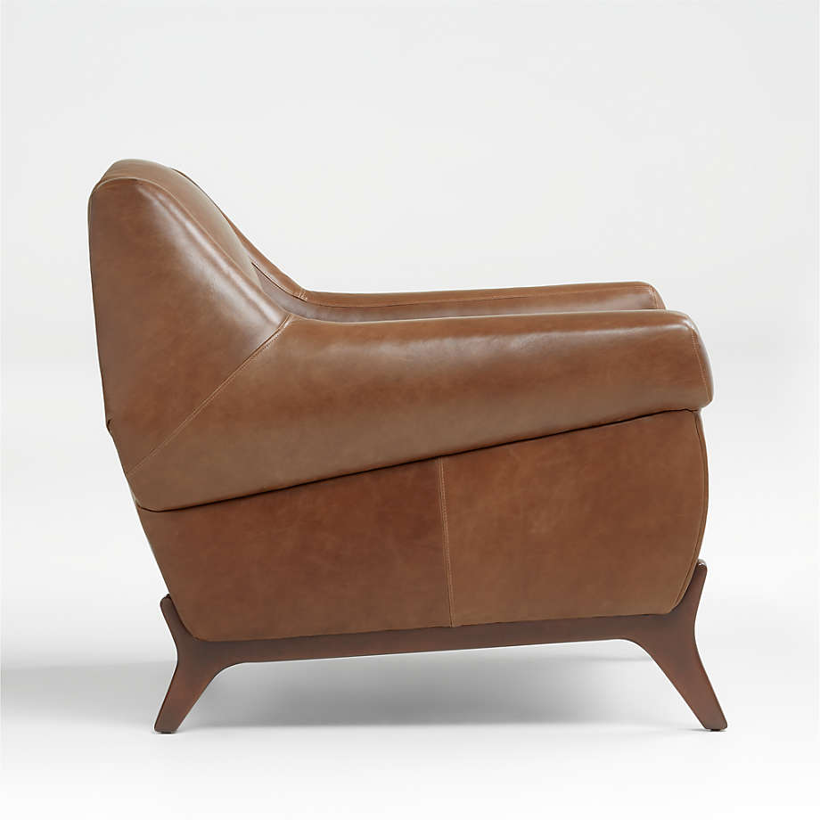 Crate&Barrel Jesper MidCentury Leather Accent Chair Yorkdale Mall