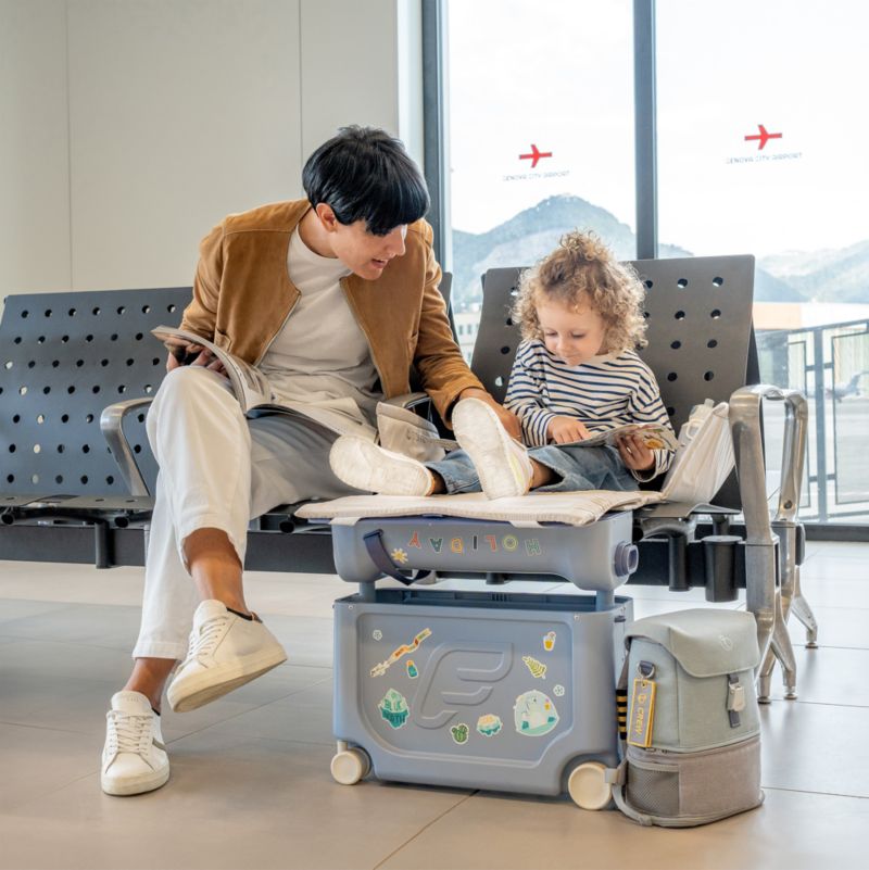 JetKids ™ by Stokke ® BedBox ™ Arctic Blue Ride on Kids Suitcase - image 1 of 10