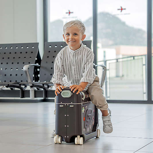 JetKids ™ by Stokke ® BedBox ™ Midnight Grey Ride on Kids Suitcase