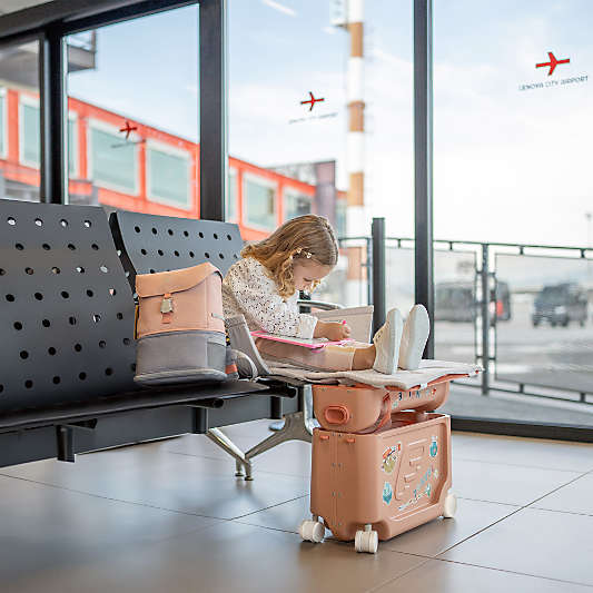 JetKids ™ by Stokke ® BedBox ™ Coral Pink Ride on Kids Suitcase