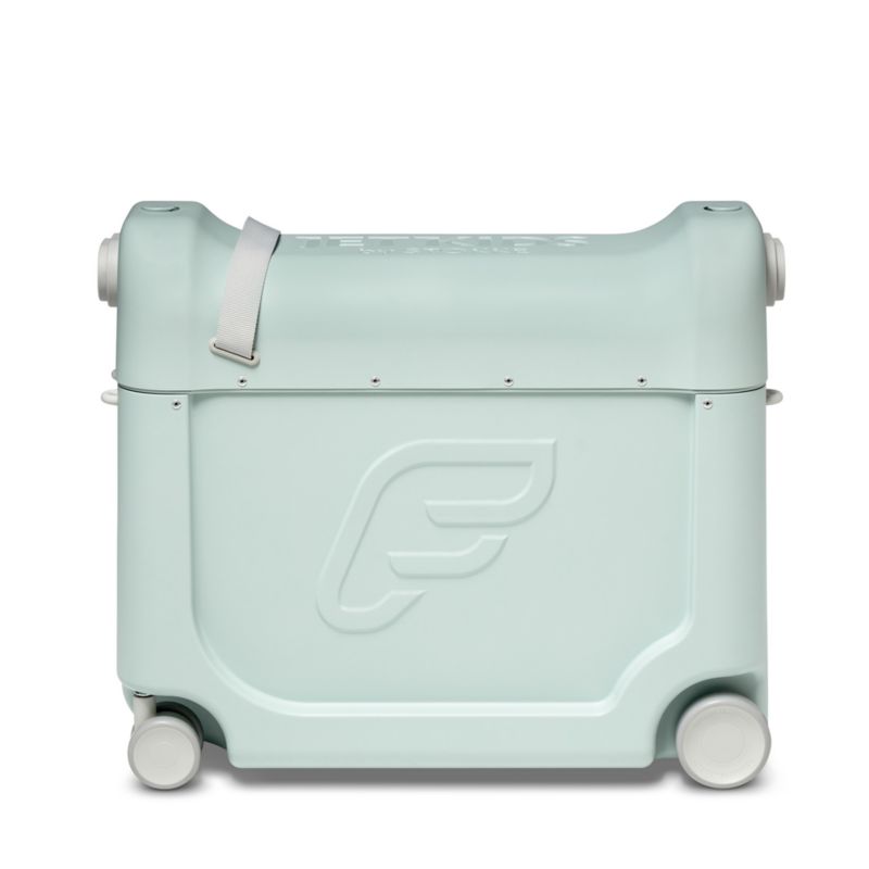 JetKids by Stokke BedBox Green Aurora Ride on Kids Suitcase | Crate & Kids