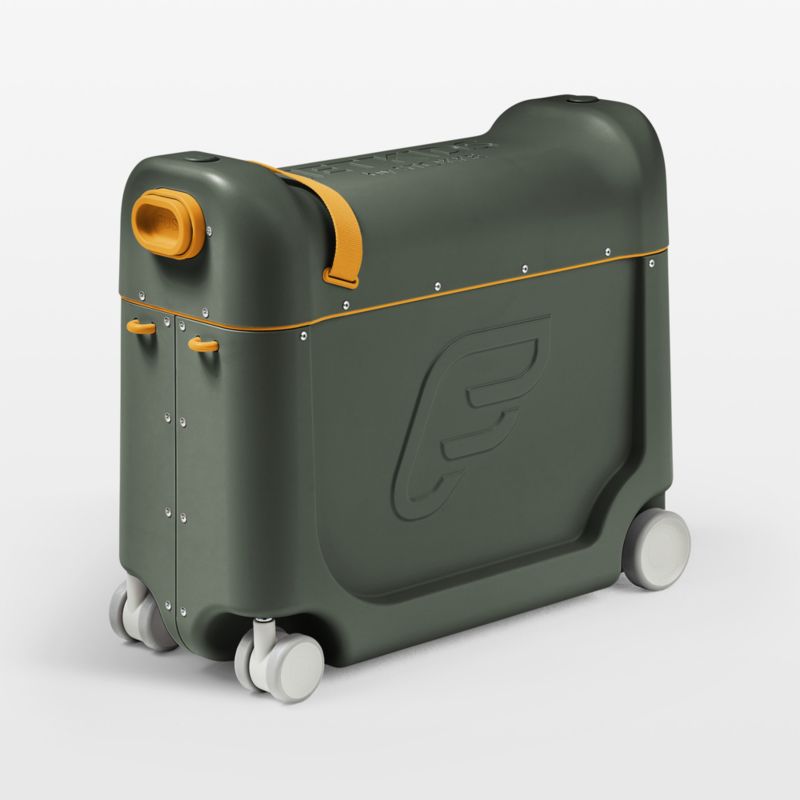 JetKids by Stokke BedBox Golden Olive Ride on Kids Suitcase | Crate & Kids