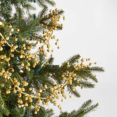 Jingle Bell Christmas Garland Gold 6'