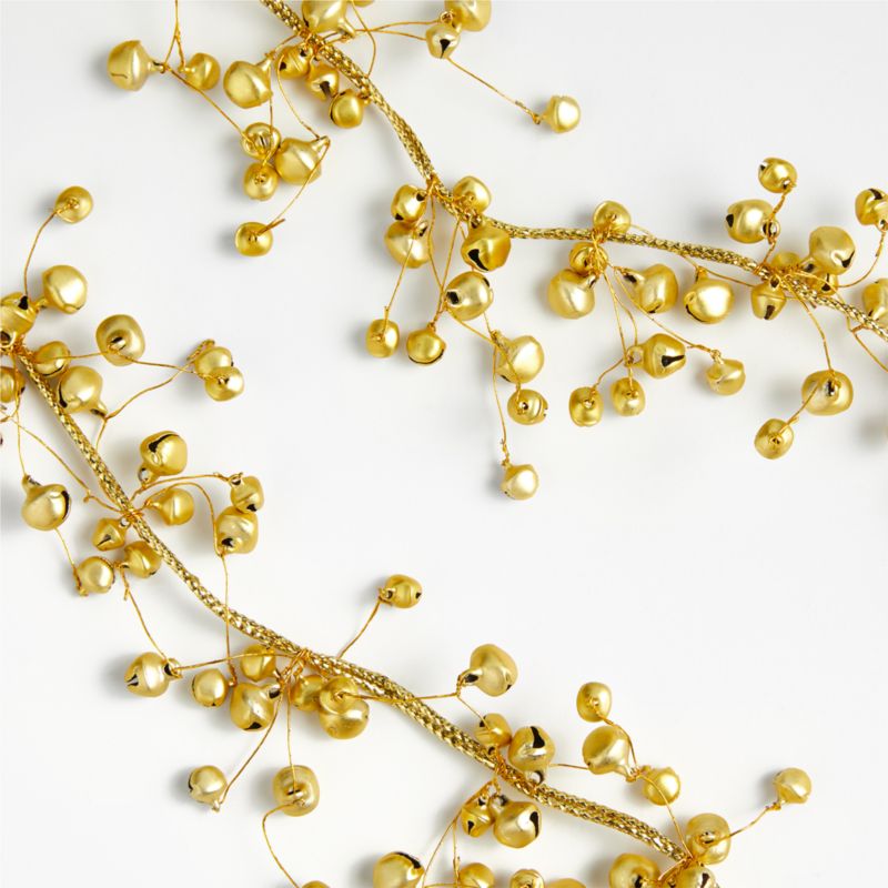 Jingle Bell Christmas Garland Gold 6' - image 2 of 4