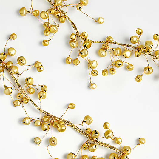 Gold Jingle Bell Christmas Tree Garland 6'