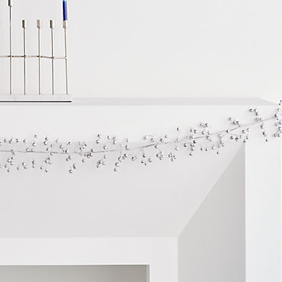 View Silver Jingle Bells Christmas Garland 6' details