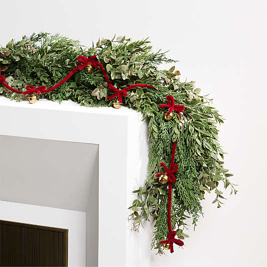 Jingle Bells and Red Velvet Christmas Garland
