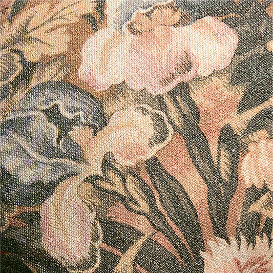 Joules Linen 22"x15" Floral Blue Throw Pillow Cover