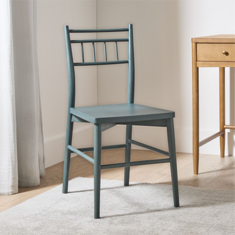 Jamieson Balsam Green Wood Kids Desk Chair by Sharland England - image 1 of 7