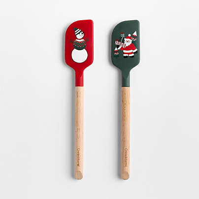 Joan Anderson Silicone and Wood Mini Spatulas, Set of 2