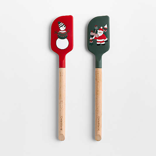 Joan Anderson Silicone and Wood Mini Spatulas, Set of 2