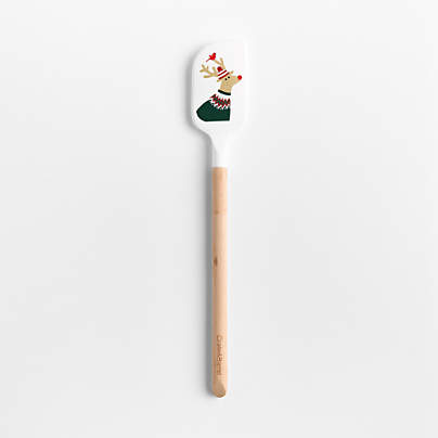 Joan Anderson Reindeer Silicone and Wood Spatula
