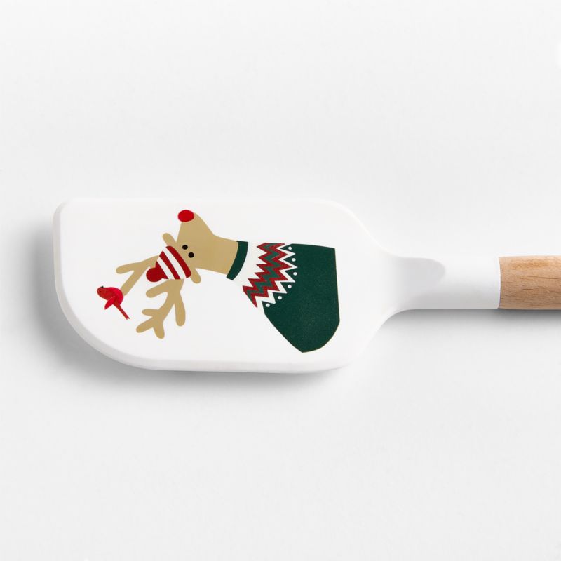 Joan Anderson Reindeer Silicone and Wood Spatula - image 2 of 3
