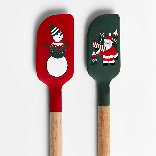 Joan Anderson Silicone and Wood Mini Spatulas, Set of 2