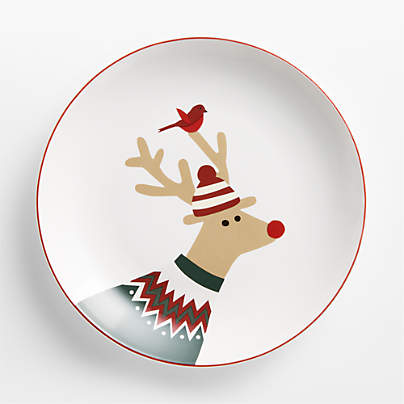 Joan Anderson Arctic Friends Reindeer Dinner Plate