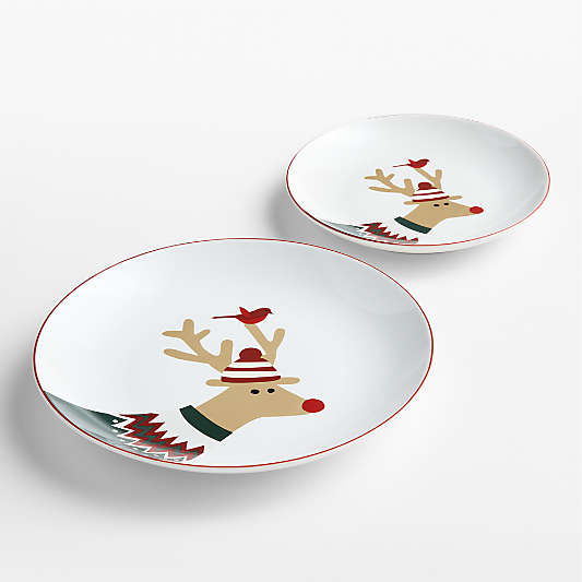 Joan Anderson Arctic Friends Reindeer Salad Plate
