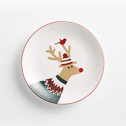 Joan Anderson Arctic Friends Reindeer Salad Plate