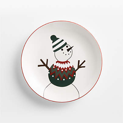 Joan Anderson Arctic Friends Snowman Salad Plate