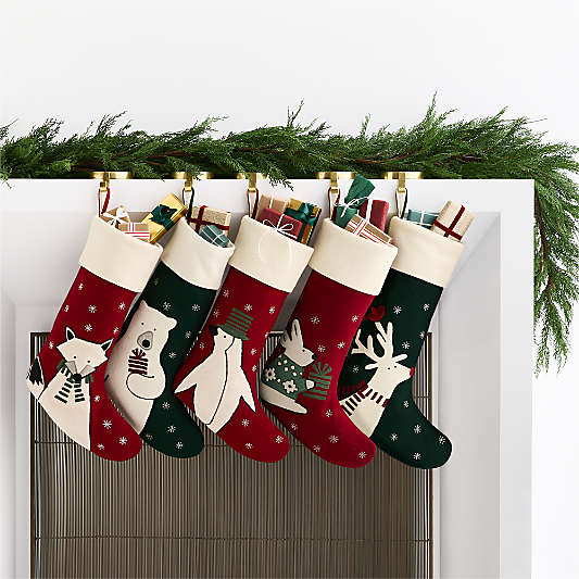 Arctic Friends Wool Christmas Stockings by Joan Anderson