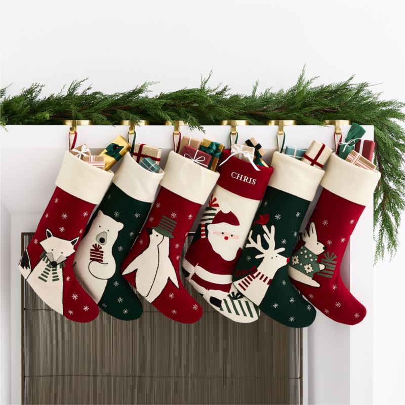 Arctic Friends Santa Wool Christmas Stocking by Joan Anderson - image 1 of 8