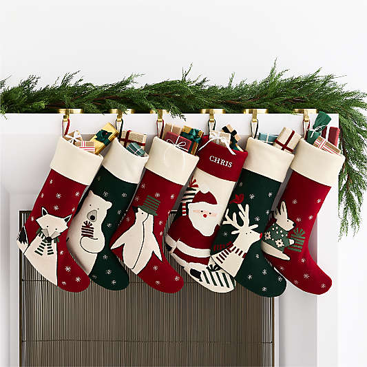 Arctic Friends Wool Christmas Stockings by Joan Anderson