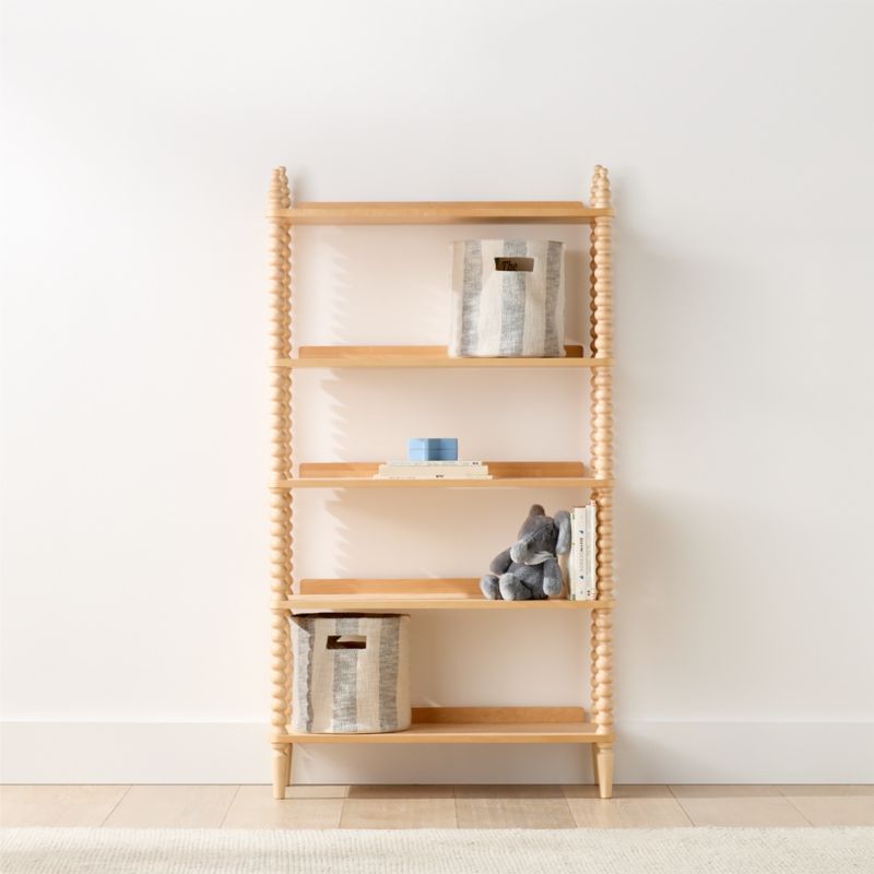 Jenny Lind 33" Maple Wood Spindle 5-Shelf Tall Kids Bookcase - image 2 of 11