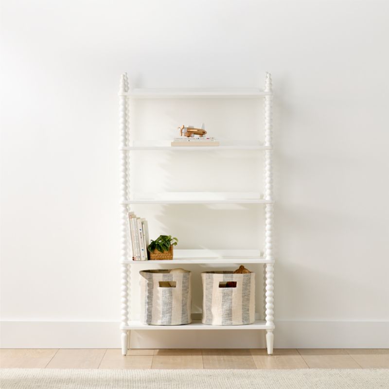 Jenny Lind 33" White Wood Spindle 5-Shelf Tall Kids Bookcase - image 1 of 8